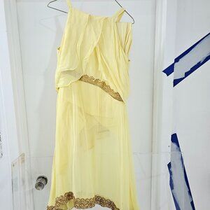 Georgette Top with Dhoti Skirt